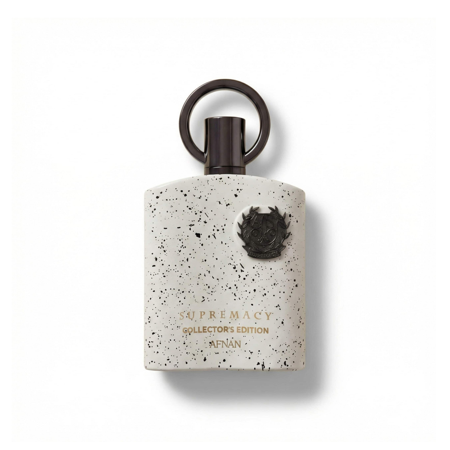Bottle of Afnan Supremacy Collectors Edition EDP fragrance on a white background with soft shadow