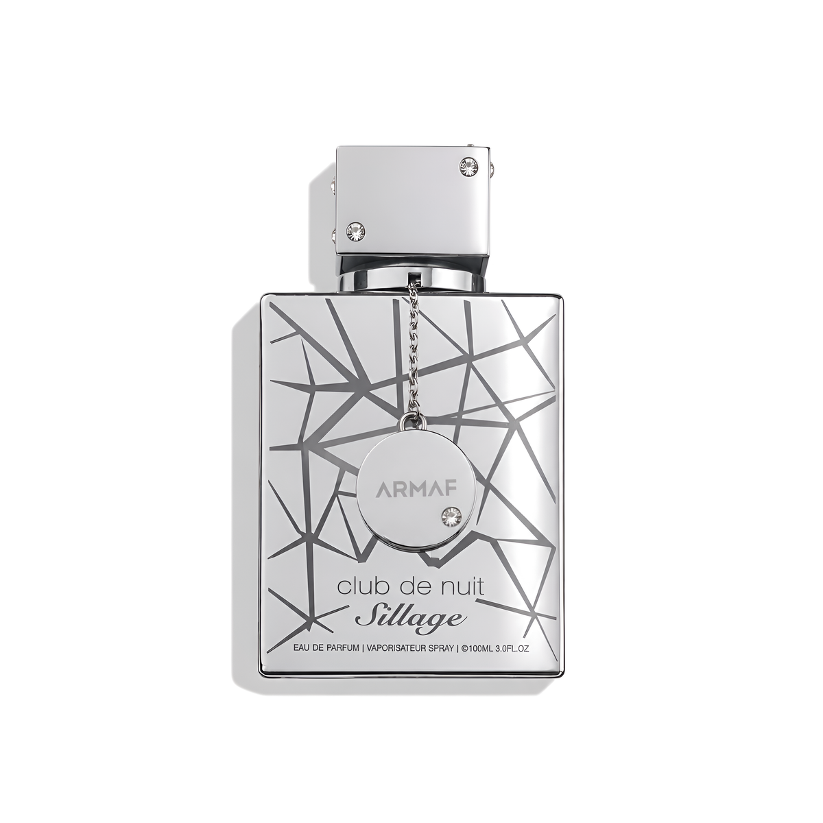 Bottle of Armaf Club de Nuit Sillage EDP fragrance on a white background with soft shadow