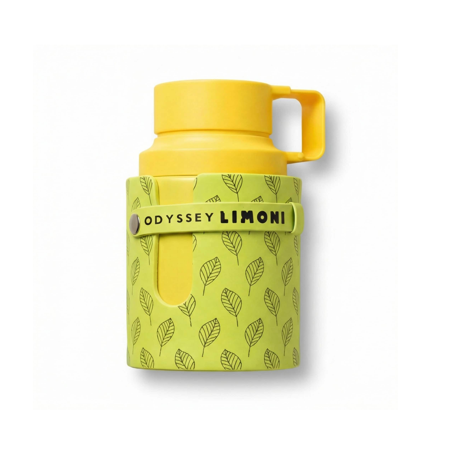Bottle of Armaf Odyssey Limoni EDP fragrance on a white background with soft shadow