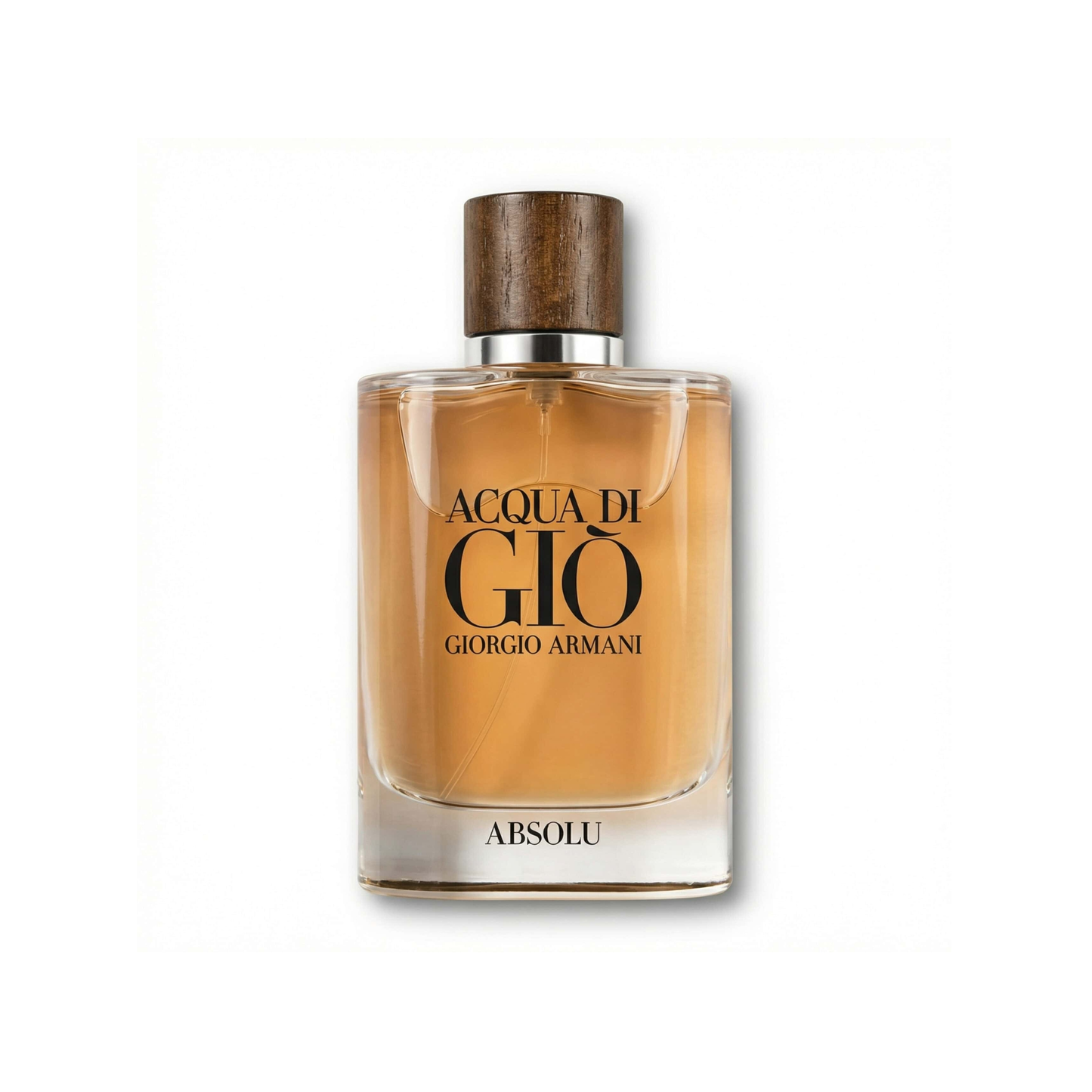 Bottle of Armani Acqua Di Gio Absolu fragrance on a white background with soft shadow