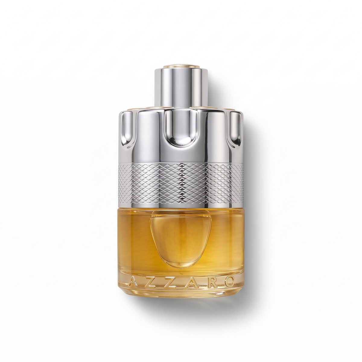 Bottle of Azzaro Wanted Eau de Toilette fragrance on a white background with soft shadow