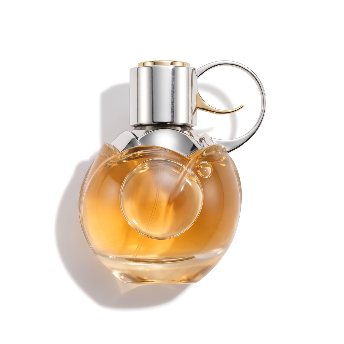 Bottle of Azzaro Wanted Girl EDP fragrance on a white background with soft shadow