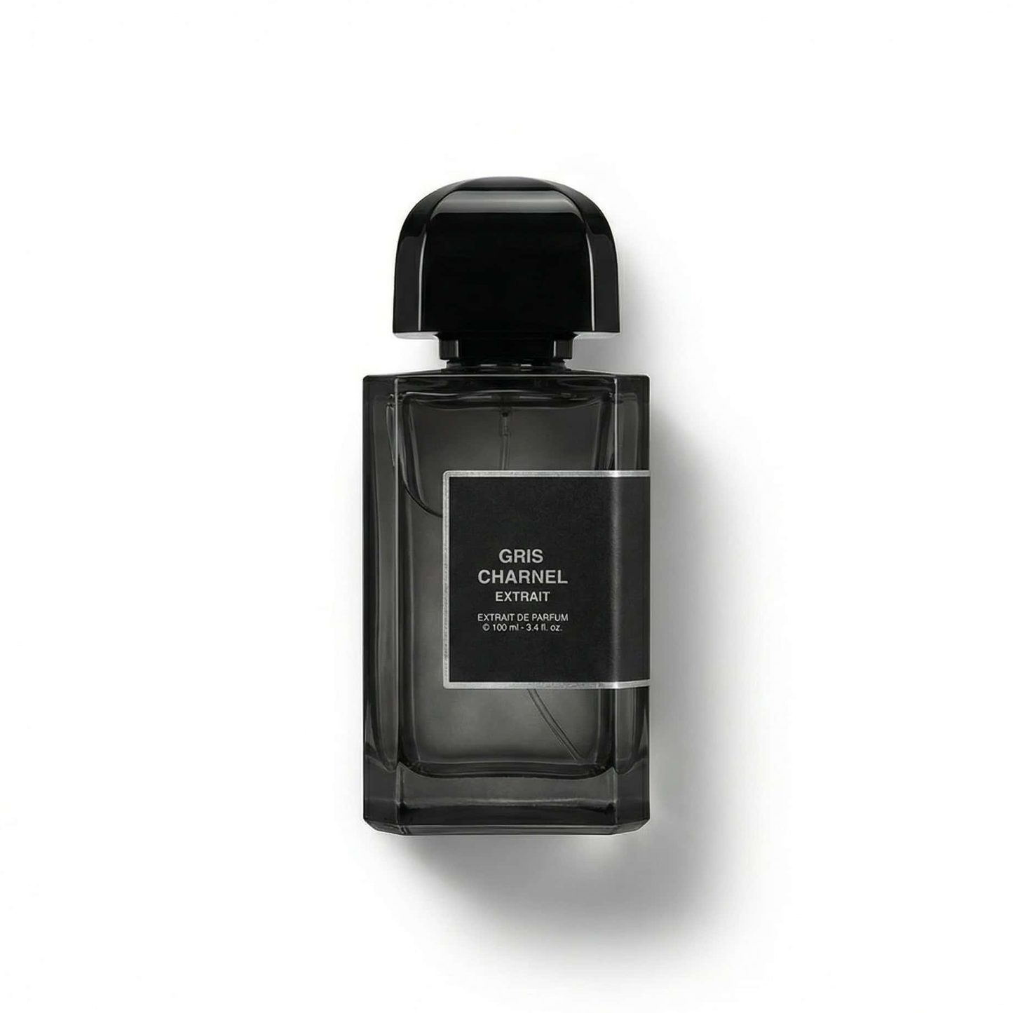 Bottle of Bdk Parfums Gris Charnel Extrait fragrance on a white background with soft shadow