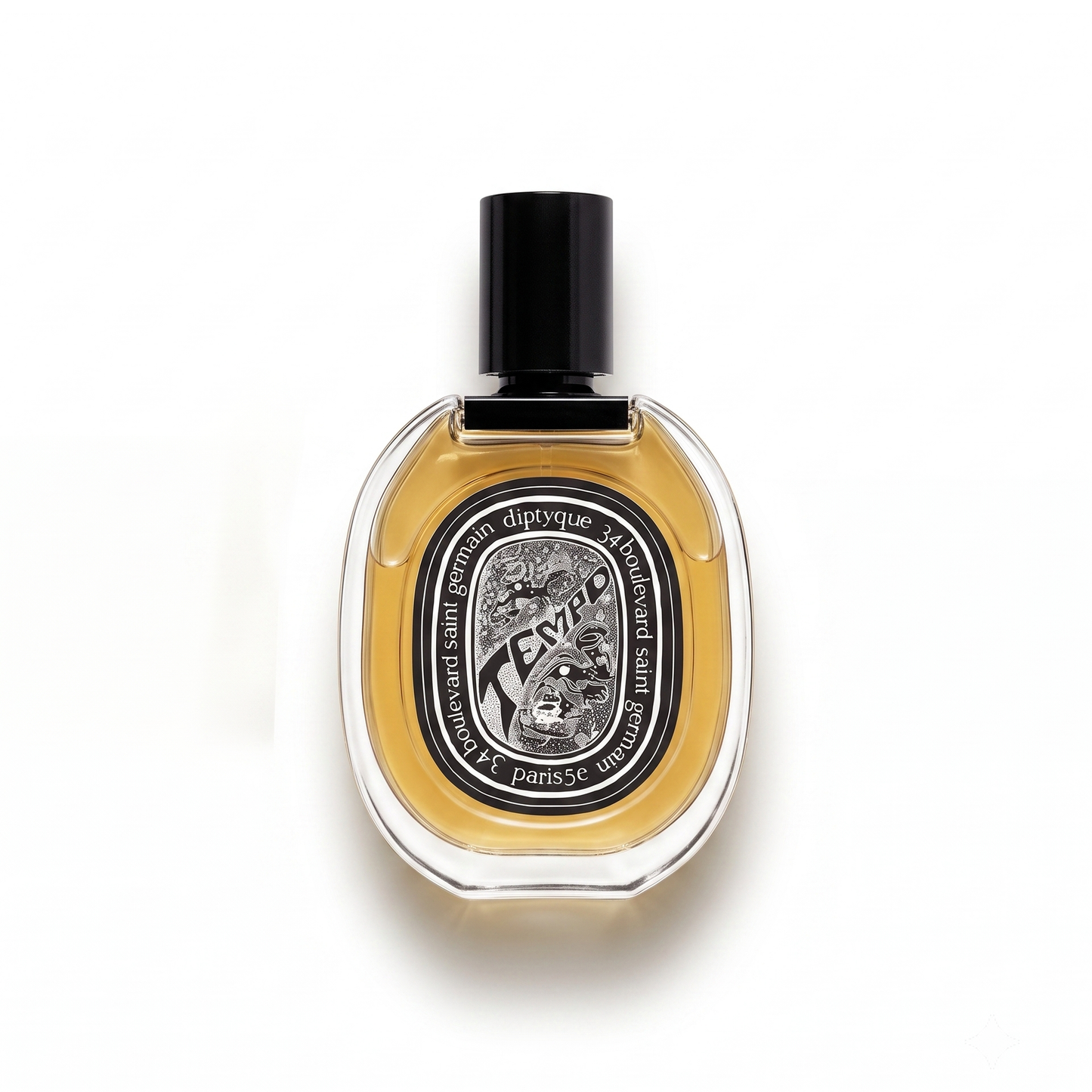 Bottle of Diptyque Tempo EDP fragrance on a white background with soft shadow