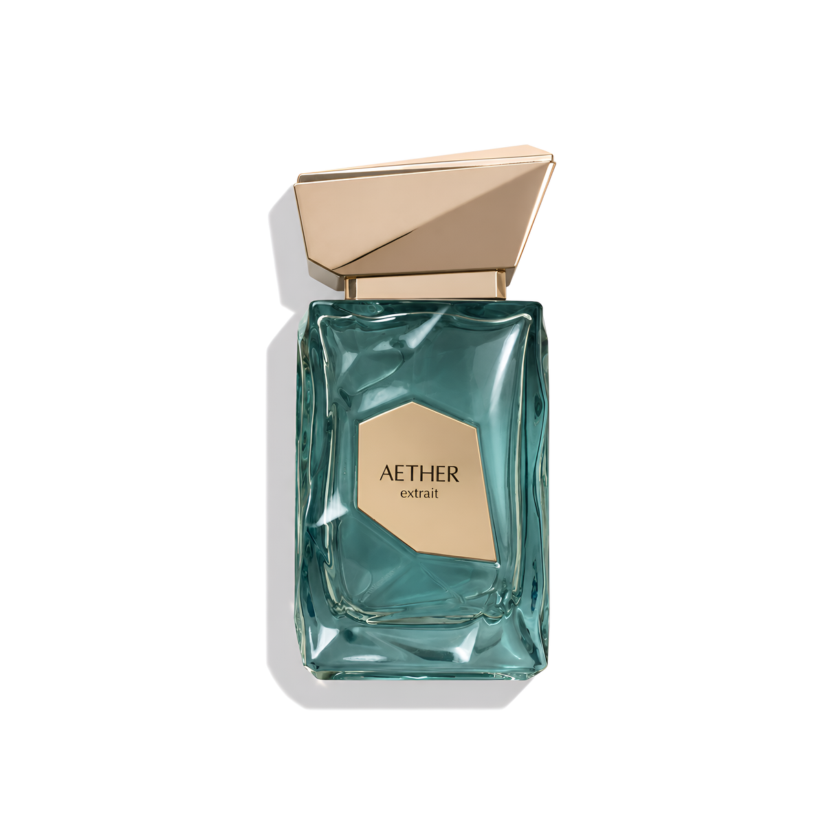 Bottle of French Avenue Aether Extrait fragrance on a white background with soft shadow