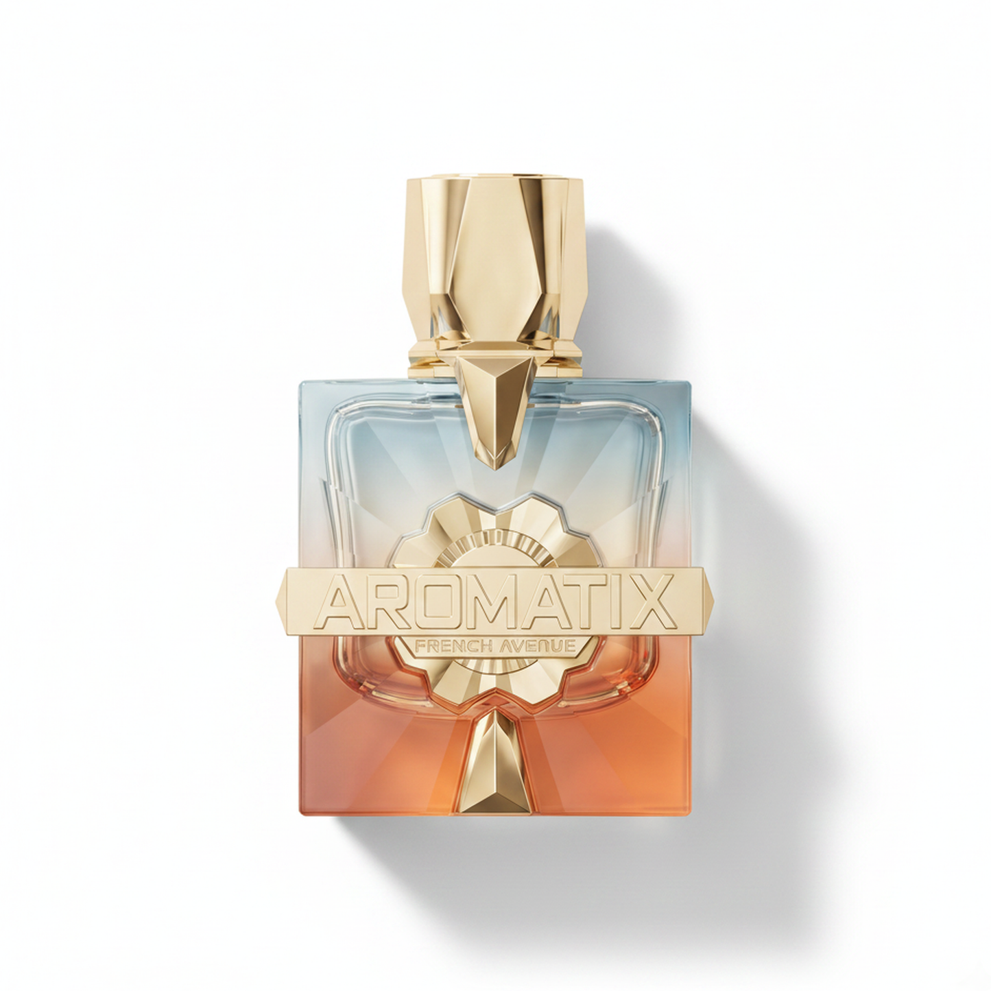 Bottle of French Avenue Aromatix x Teas Me EDP fragrance on a white background with soft shadow
