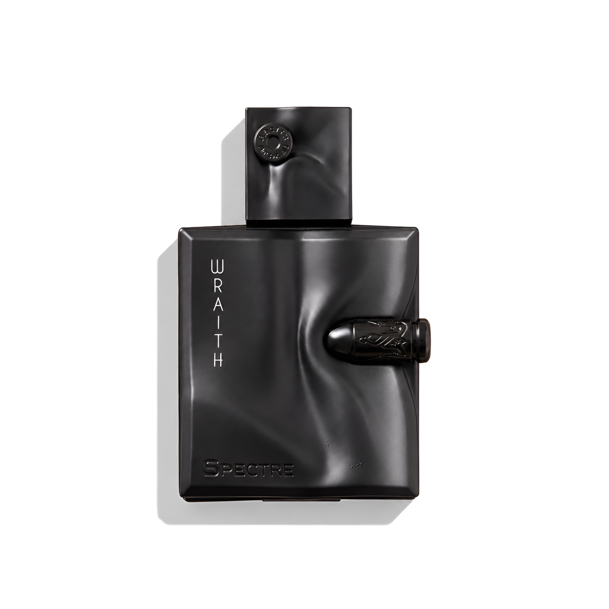 Bottle of French Avenue Spectre Wraith EDP fragrance on a white background with soft shadow