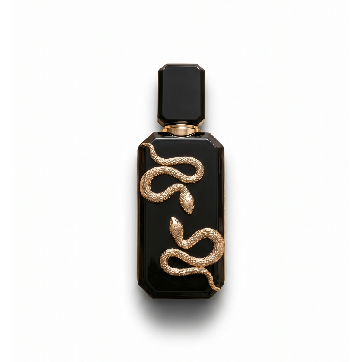 Bottle of French Avenue Veneno fragrance on a white background with soft shadow