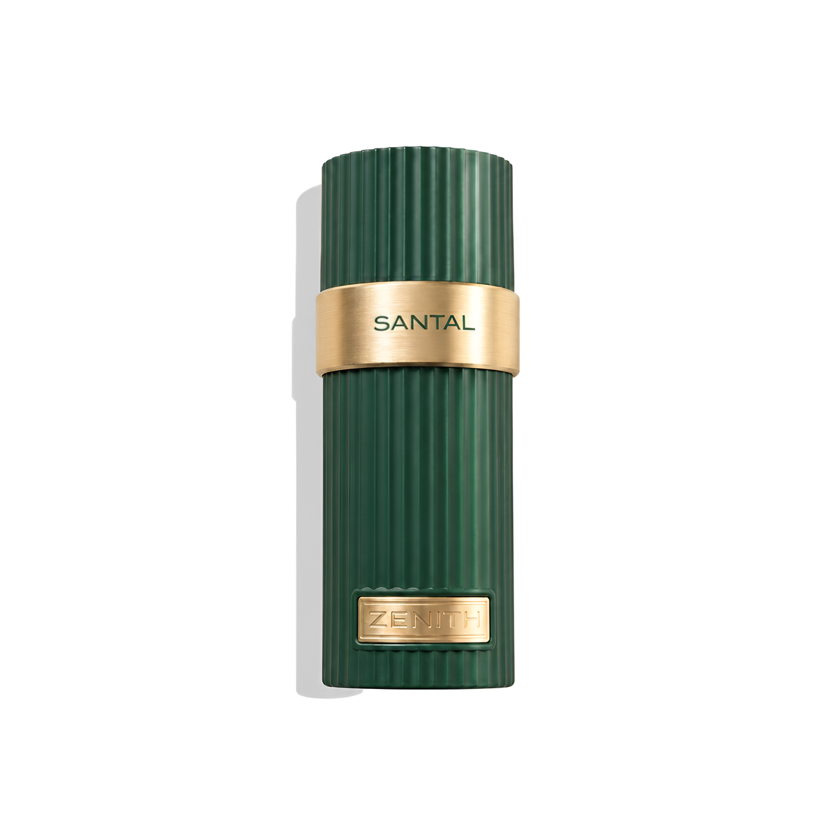 Bottle of French Avenue Zenith Santal Extrait fragrance on a white background with soft shadow