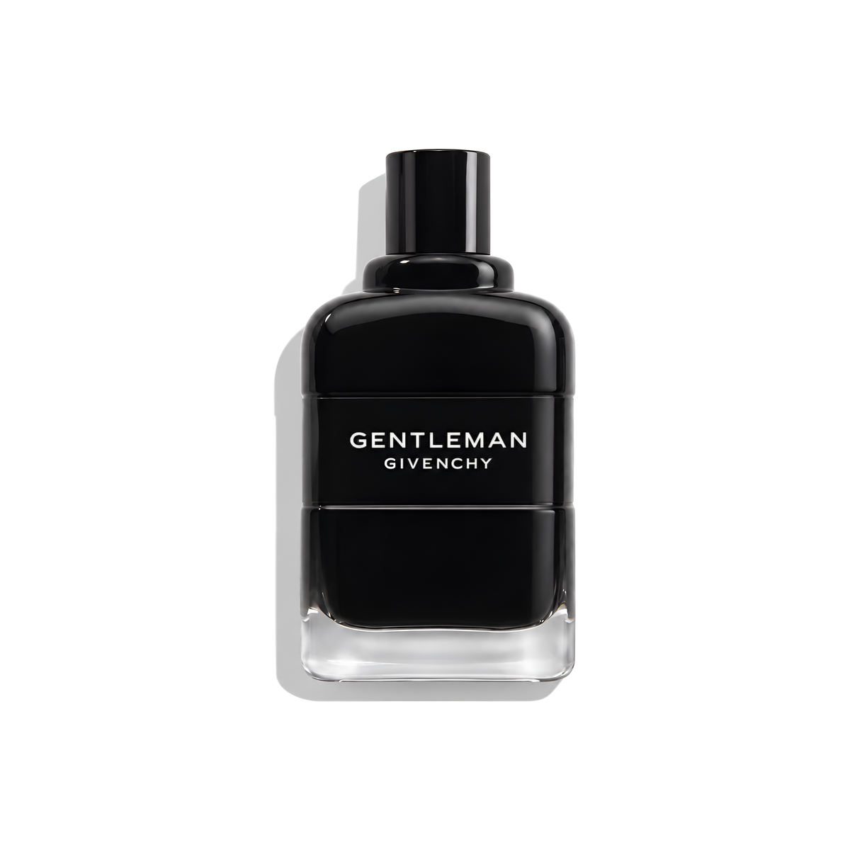 Bottle of Givenchy Gentleman Eau de Parfum fragrance on a white background with soft shadow