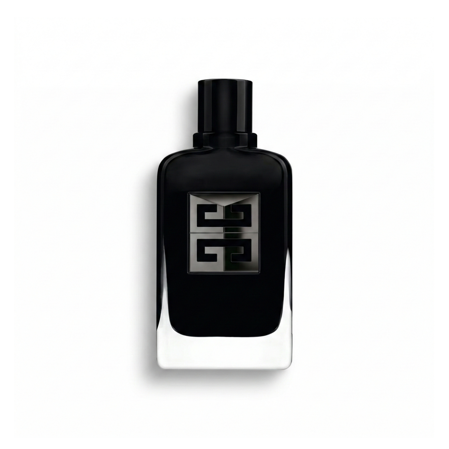 Bottle of Givenchy Gentleman Society EDP Extreme fragrance on a white background with soft shadow