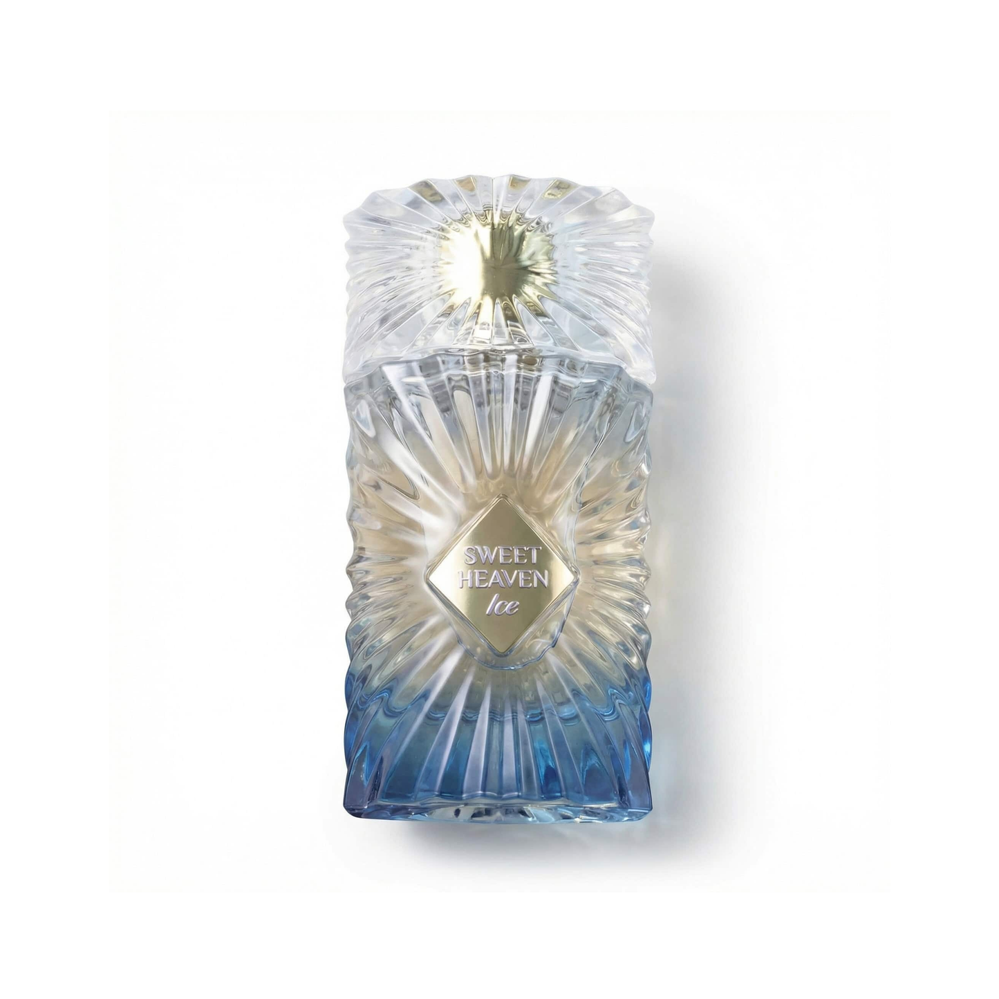 Bottle of Gulf Orchid Sweet Heaven Ice EDP fragrance on a white background with soft shadow