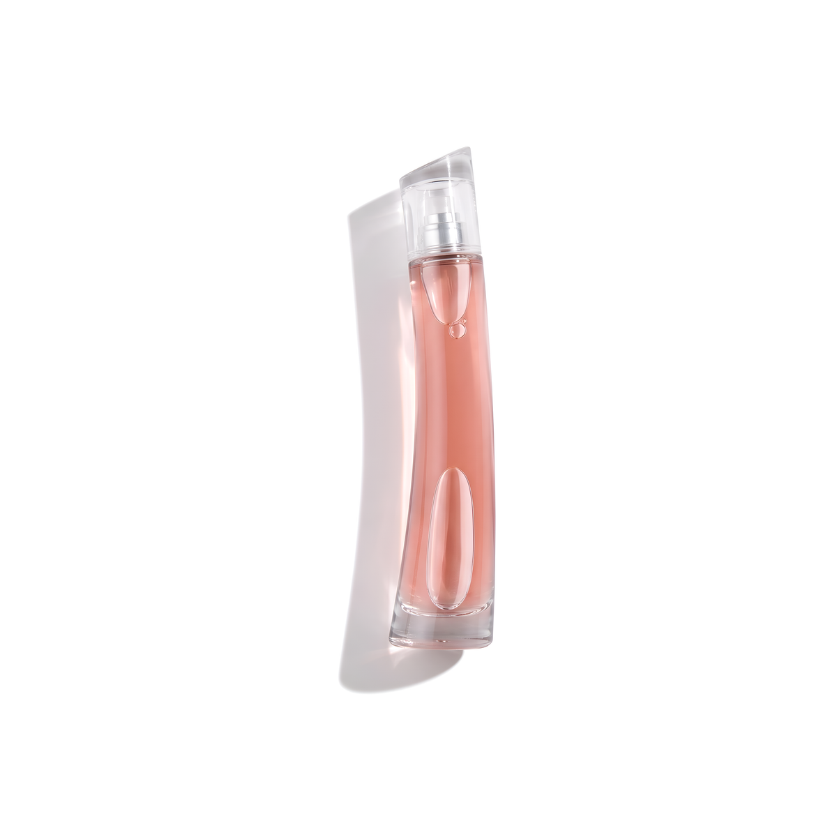 Bottle of Kenzo Flower Ikebana Mimosa EDP fragrance on a white background with soft shadow