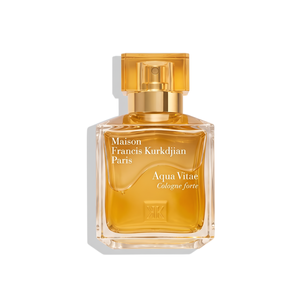 Bottle of MFK Aqua Vitae Cologne Forte fragrance on a white background with soft shadow
