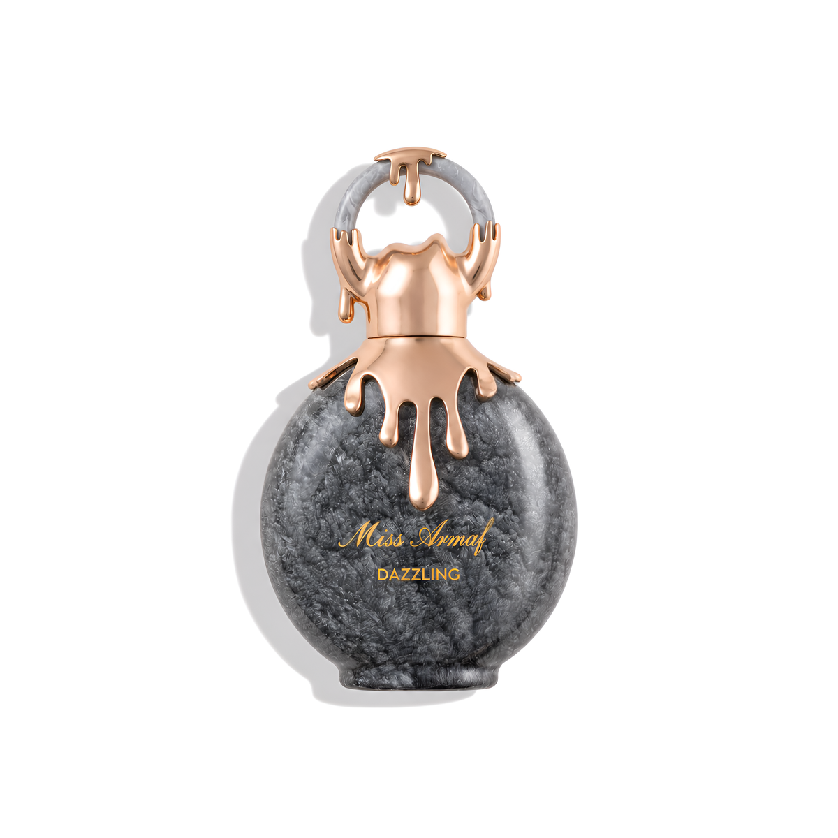 Bottle of Miss Armaf Dazzling EDP fragrance on a white background with soft shadow