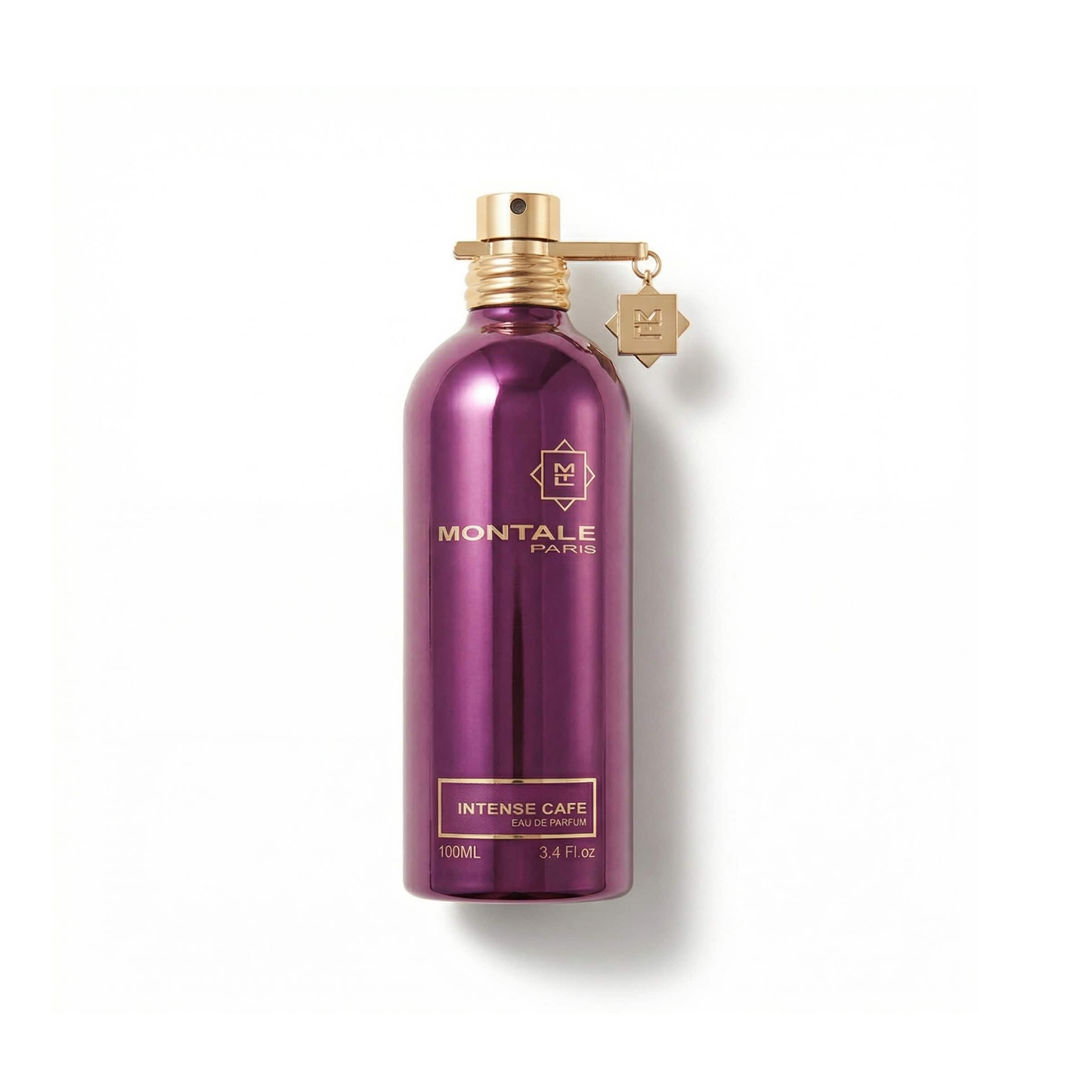 Bottle of Montale Intense Café EDP fragrance on a white background with soft shadow