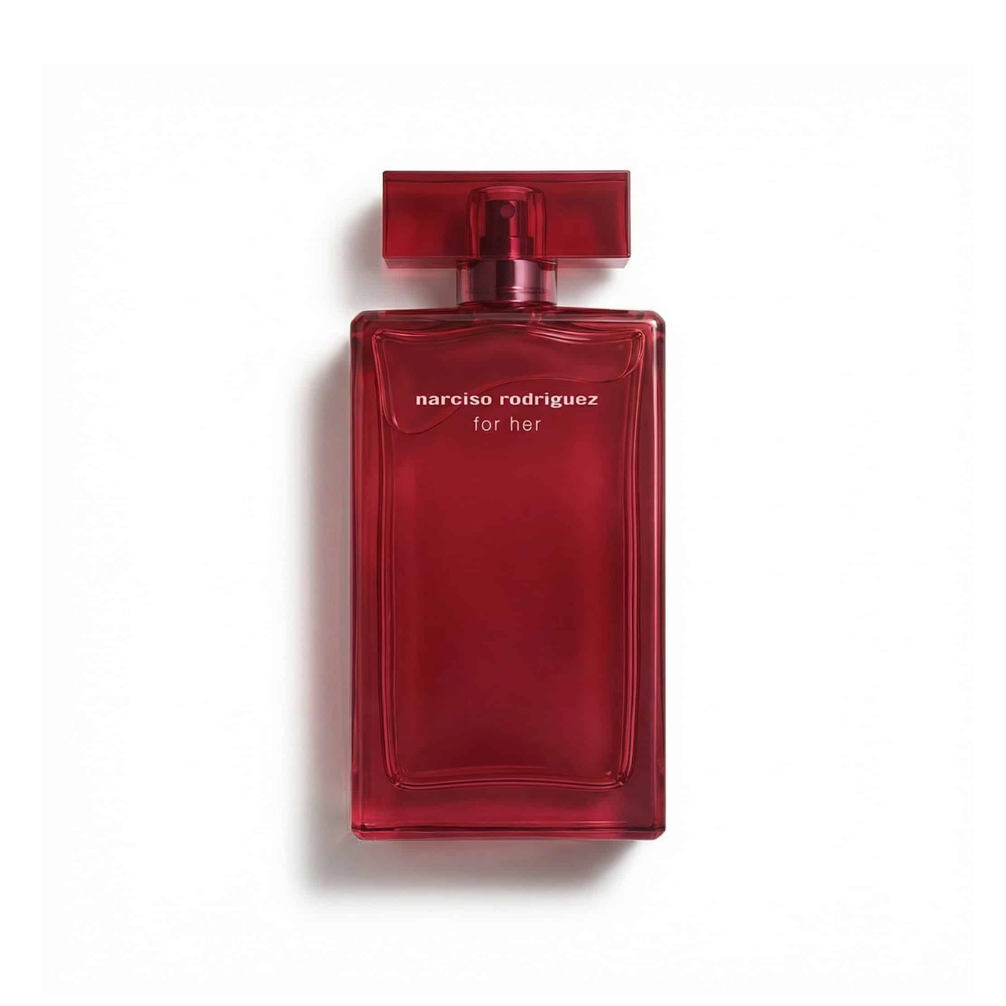 Bottle of Narciso Rodriguez Narciso Rodriguez For Her Intense EDP fragrance on a white background with soft shadow