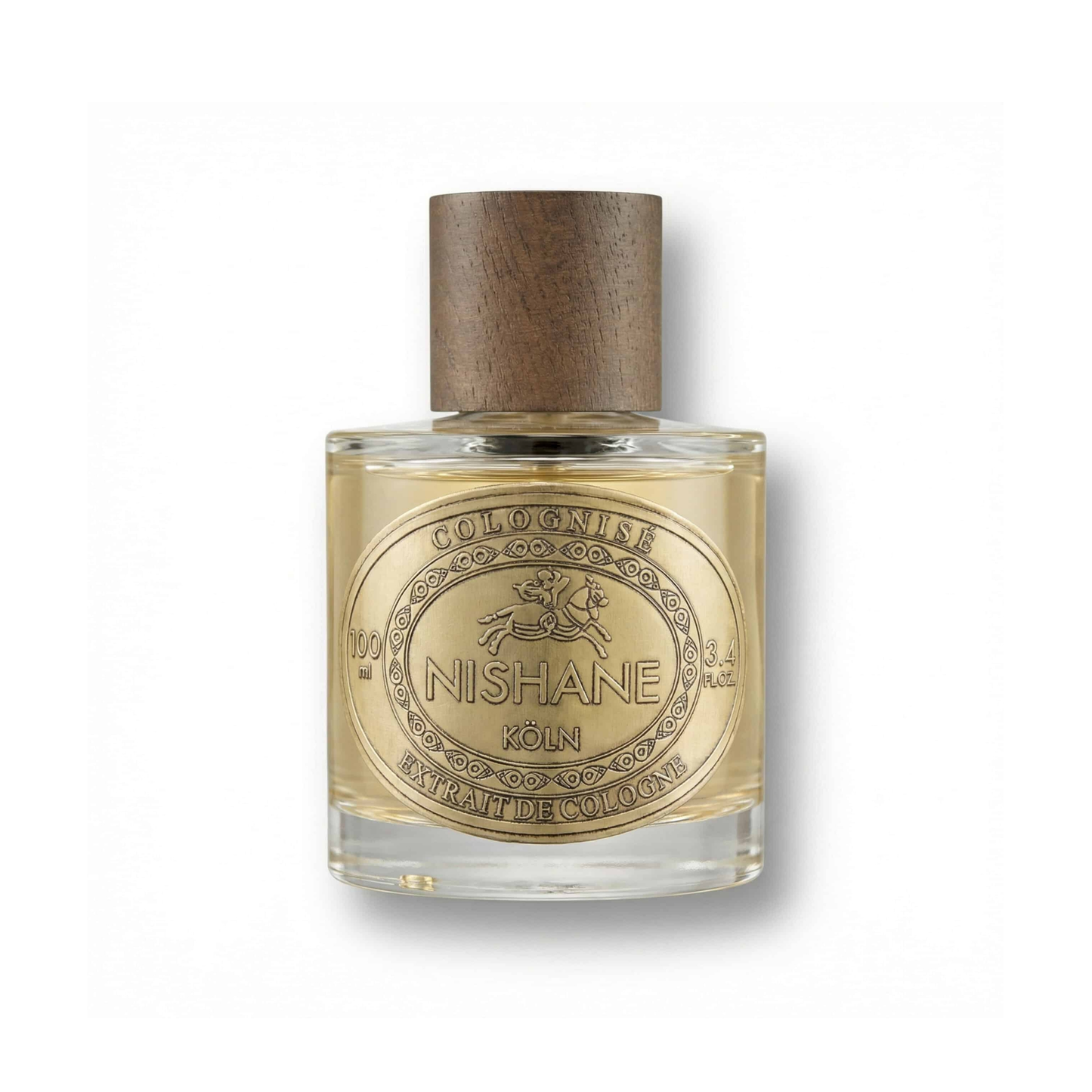 Bottle of Nishane Hesperide Colognise Extrait Cologne fragrance on a white background with soft shadow