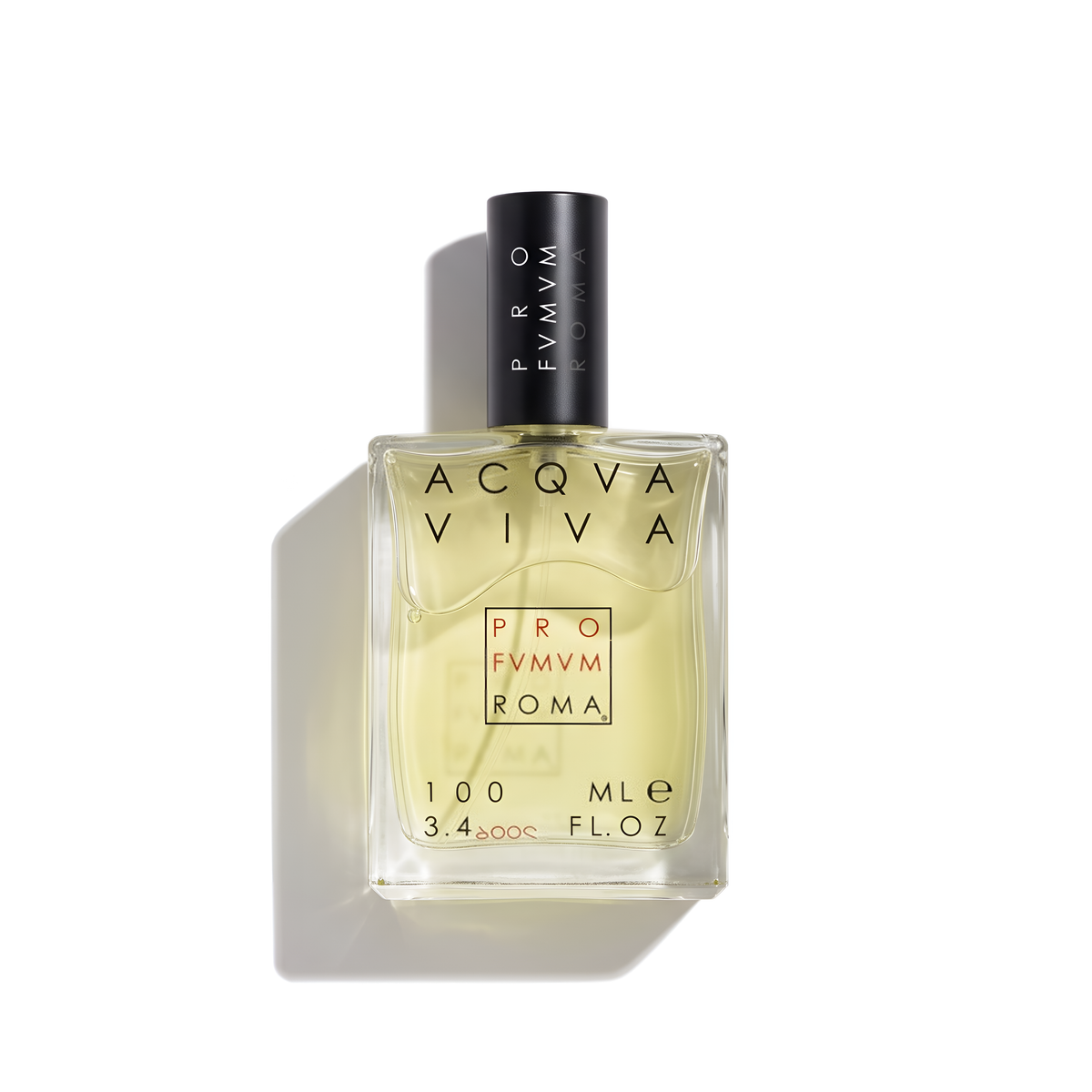 Bottle of Profumum Roma Acqua Viva EDP fragrance on a white background with soft shadow