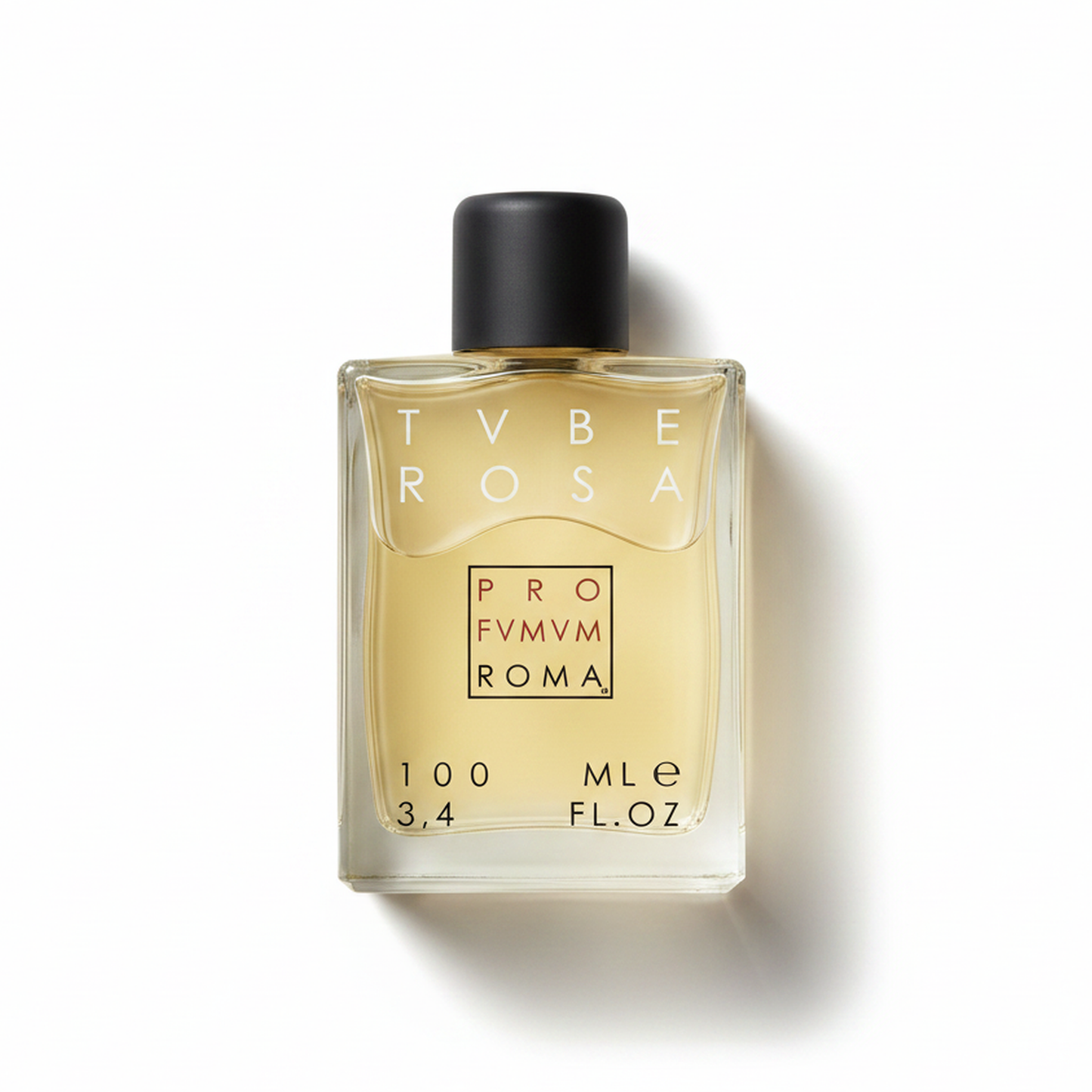 Bottle of Profumum Roma Tuberosa EDP fragrance on a white background with soft shadow