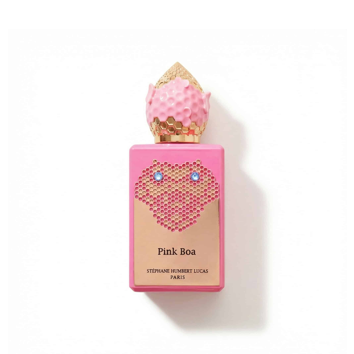 Bottle of SHL 777 Pink Boa EDP fragrance on a white background with soft shadow