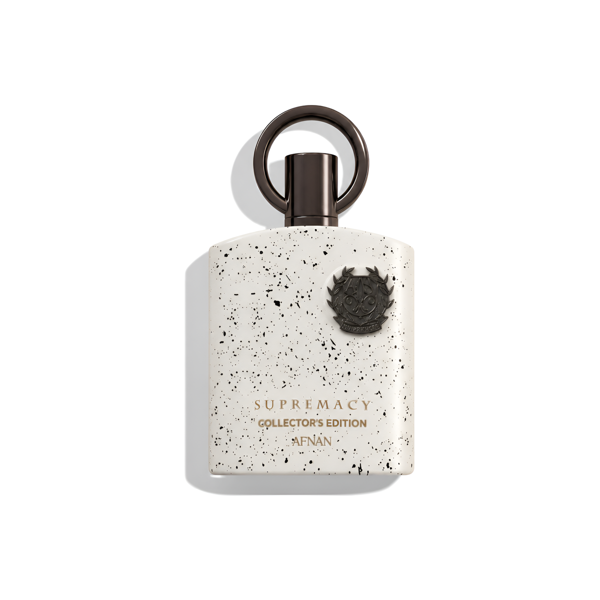 Bottle of Afnan Supremacy Collectors Edition EDP fragrance on a white background with soft shadow