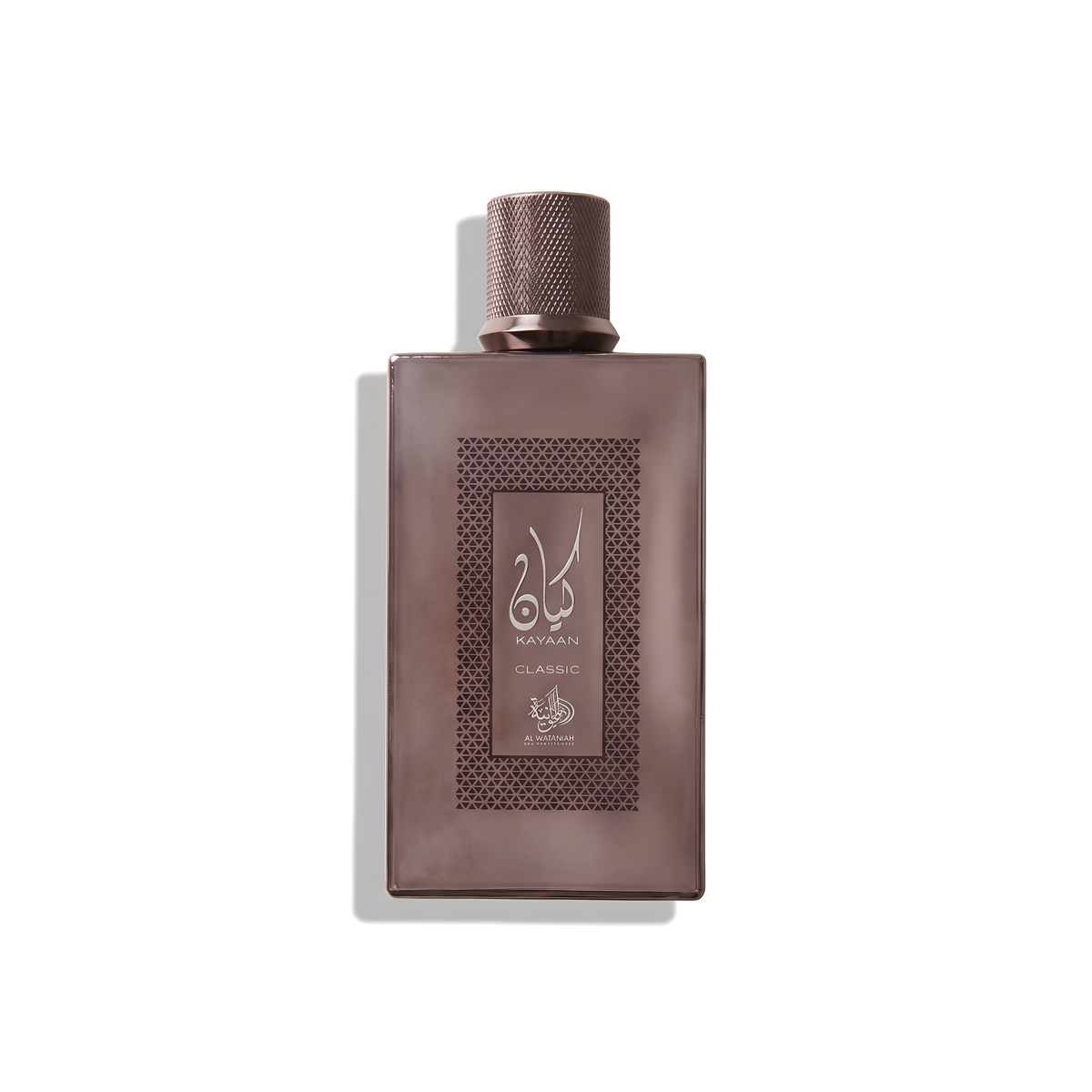 Bottle of Al Wataniah Kayaan Classic EDP fragrance on a white background with soft shadow
