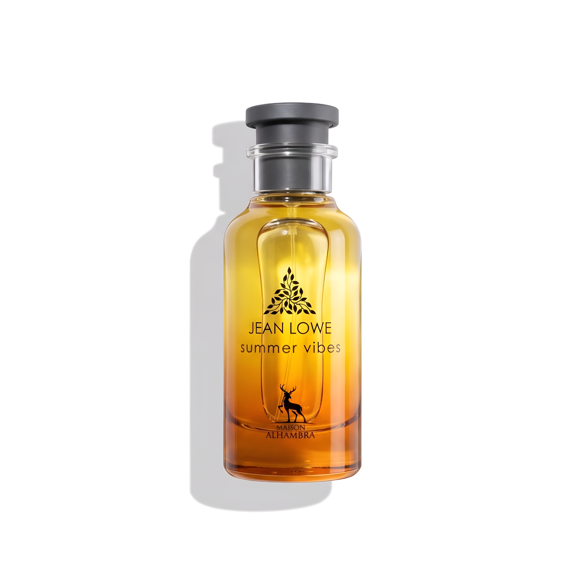 Bottle of Alhambra Summer Vibes EDP fragrance on a white background with soft shadow