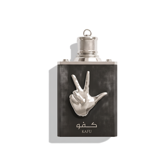 Bottle of Amaran Kafu EDP fragrance on a white background with soft shadow