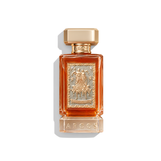 Bottle of Argos Triumph Of Bacchus EDP fragrance on a white background with soft shadow