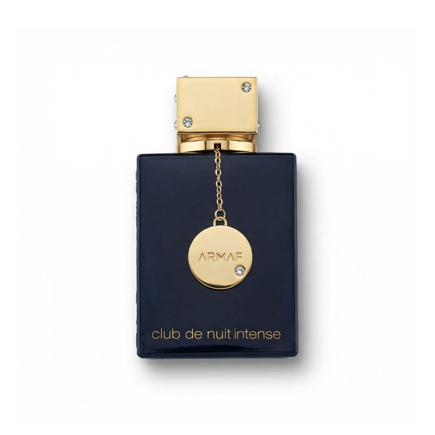 Bottle of Armaf Club De Nuit Intense Woman EDP fragrance on a white background with soft shadow