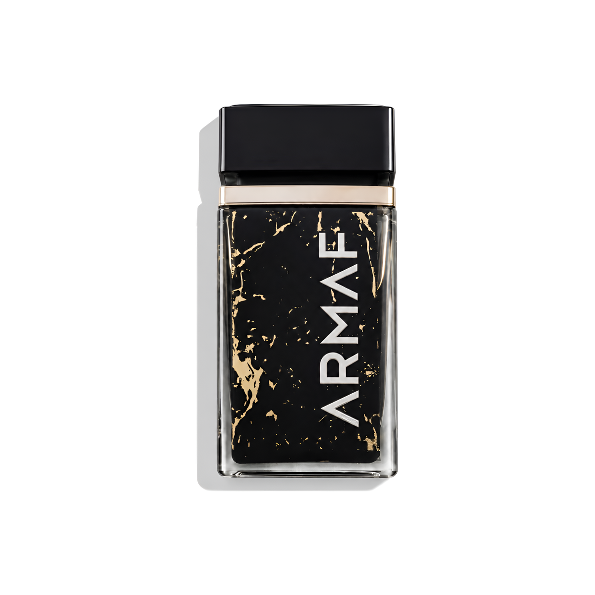 Bottle of Armaf Ombre d'Or EDP fragrance on a white background with soft shadow