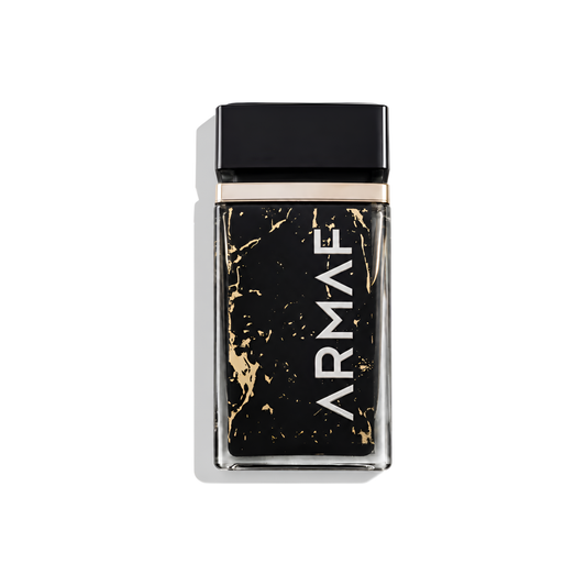 Bottle of Armaf Ombre d'Or EDP fragrance on a white background with soft shadow