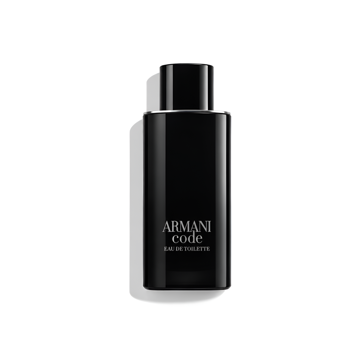 Bottle of Armani Code EDT fragrance on a white background with soft shadow