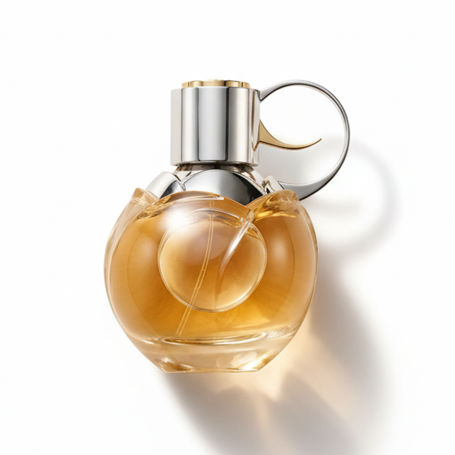 Bottle of Azzaro Wanted Girl EDP fragrance on a white background with soft shadow