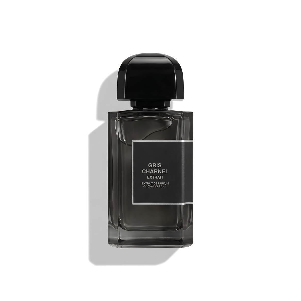 Bottle of Bdk Parfums Gris Charnel Extrait fragrance on a white background with soft shadow