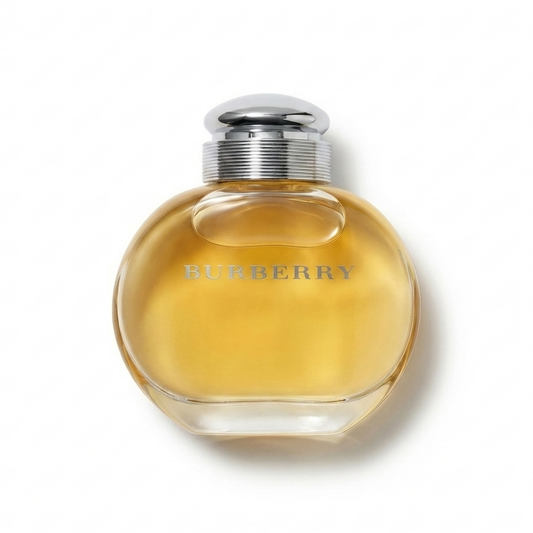 Bottle of Burberry For Women EDP fragrance on a white background with soft shadow