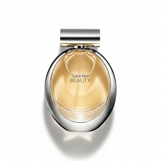 Bottle of Calvin Klein Beauty EDP fragrance on a white background with soft shadow