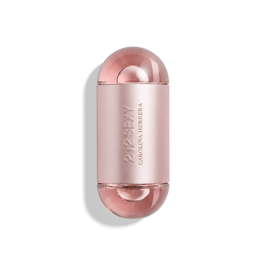 Bottle of Carolina Herrera 212 Sexy Women EDP fragrance on a white background with soft shadow