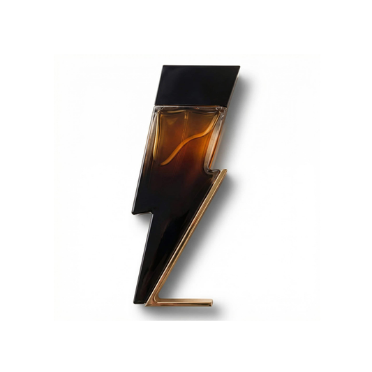 Bottle of Carolina Herrera Bad Boy Elixir EDP fragrance on a white background with soft shadow
