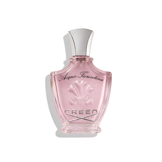 Bottle of Creed Acqua Fiorentina EDP fragrance on a white background with soft shadow