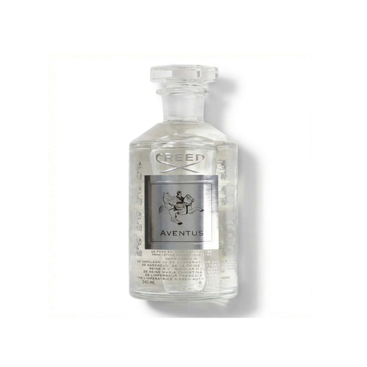 Bottle of Creed Aventus EDP fragrance on a white background with soft shadow
