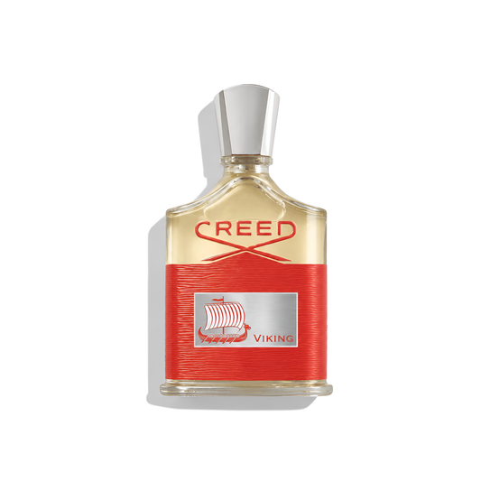 Bottle of Creed Viking EDP fragrance on a white background with soft shadow