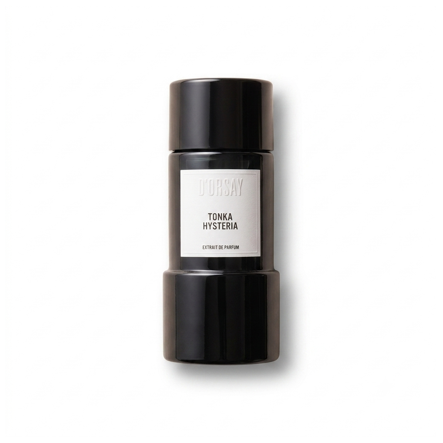 Bottle of D'Orsay Tonka Hysteria Extrait fragrance on a white background with soft shadow