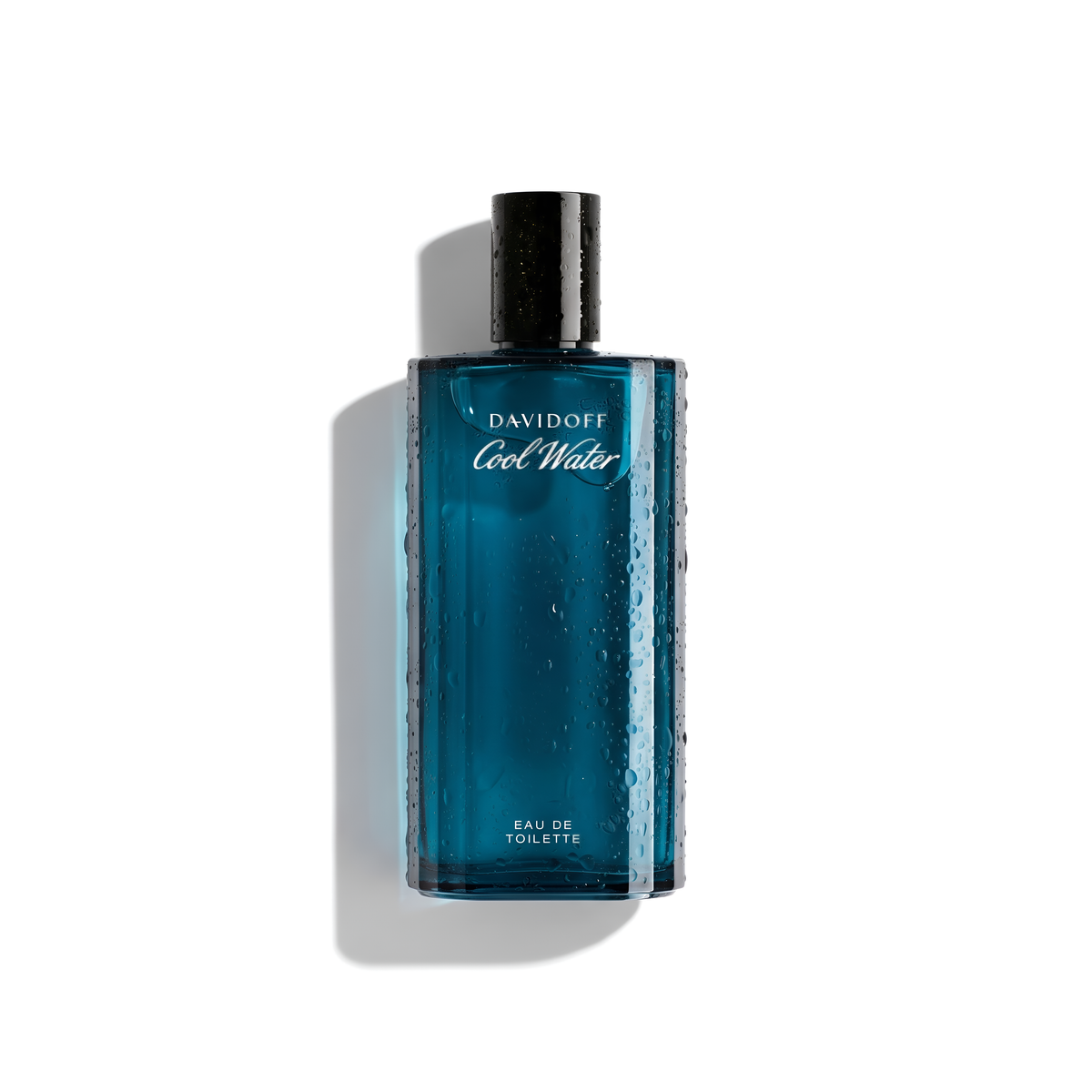 Bottle of Davidoff Cool Water EDT fragrance on a white background with soft shadow