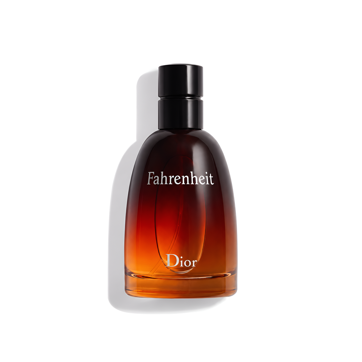 Bottle of Dior Fahrenheit Le Parfum fragrance on a white background with soft shadow