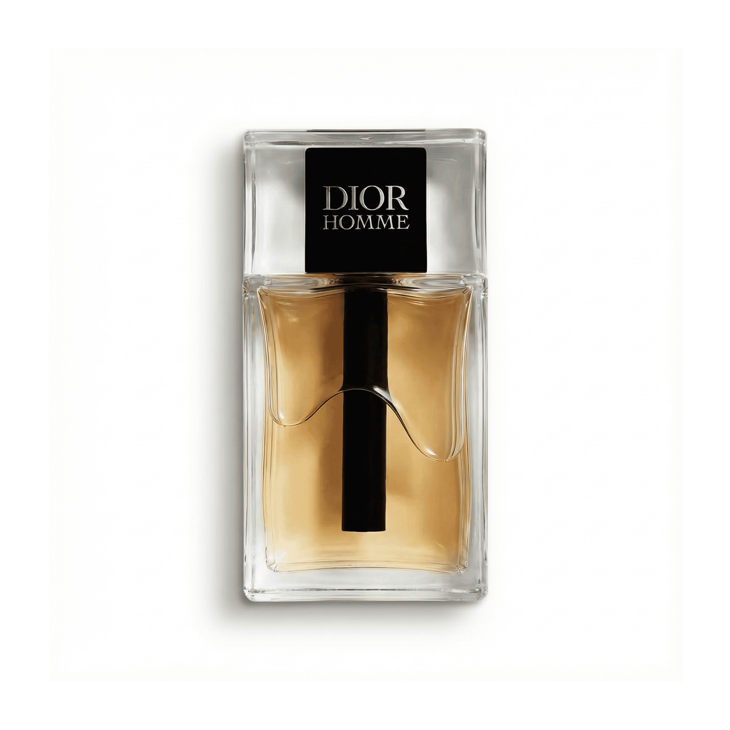 Bottle of Dior Homme EDT fragrance on a white background with soft shadow