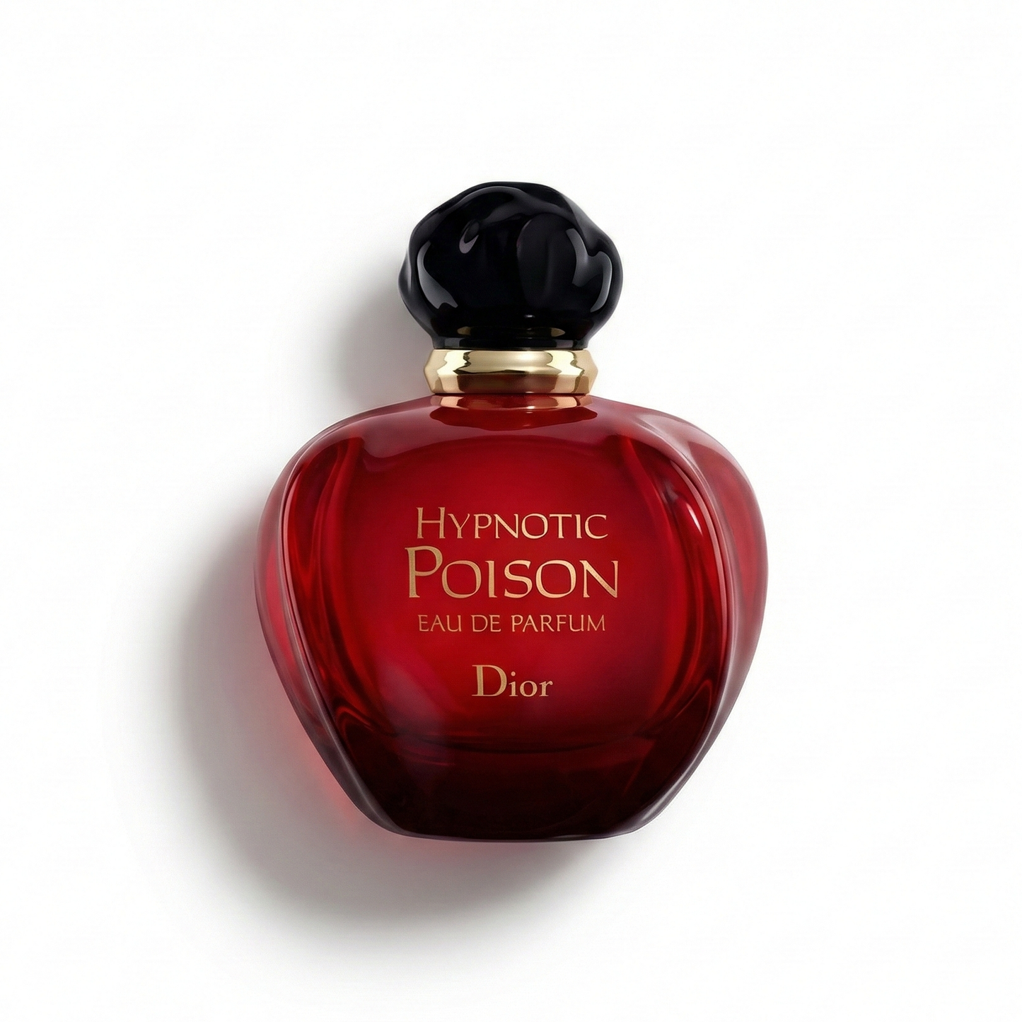 Bottle of Dior Hypnotic Poison Eau de Parfum fragrance on a white background with soft shadow