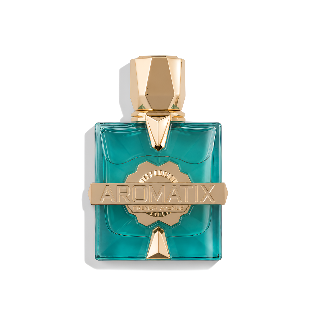 Bottle of French Avenue Aromatix x Sun Kissed Extrait fragrance on a white background with soft shadow