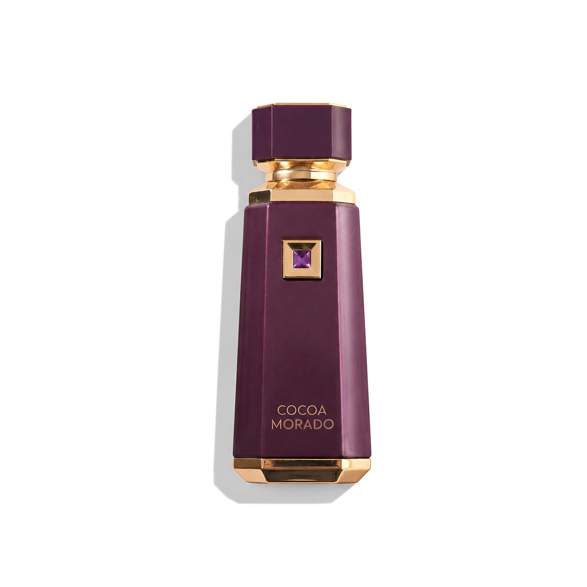 Bottle of French Avenue Cocoa Morado EDP fragrance on a white background with soft shadow